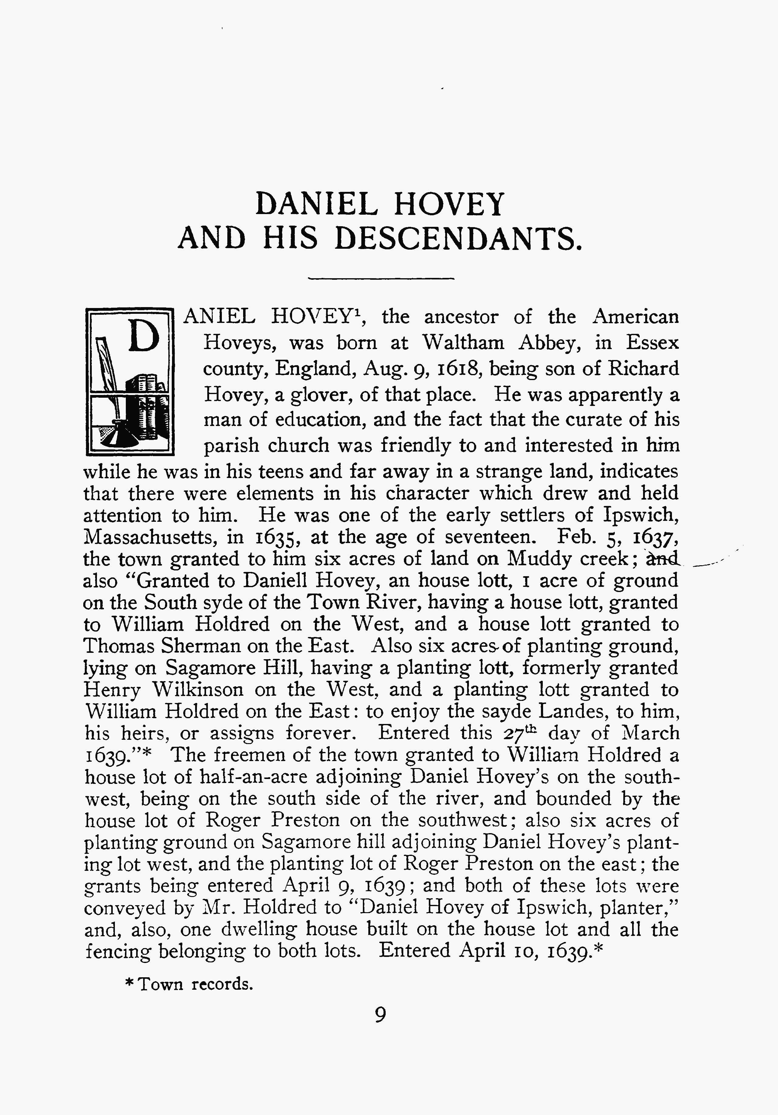 The Hovey Book: Describing The English Ancestry And American Descendants Of Daniel Hovey Of Ipswich, Massachusetts